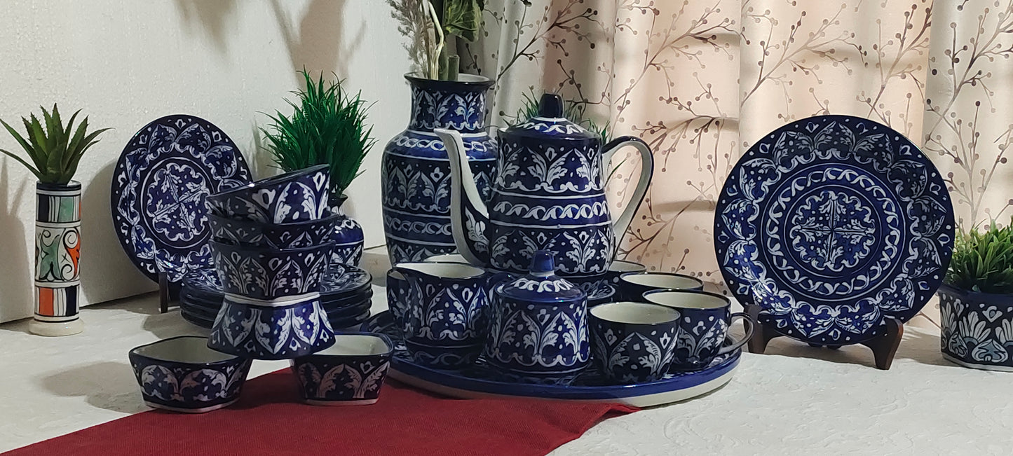 Ceramic Handmade Customized Pottery Breakfast set | Nashta Set | Ceramic Tea set | Side plates | Unique gift for coffee lover |purchase as a set