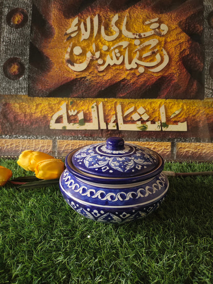 Ceramic Handmade Handies & Pots with Cover | Medium Size 7 inch