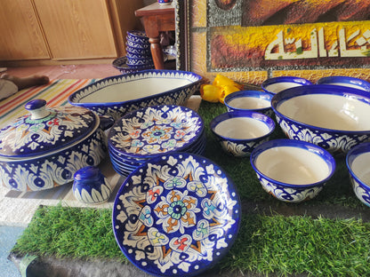 Handmade MULTI - 34 Pcs Dinner Set - Ceramic Porcelain Pakistan | Dinner Set for 8 Men Set | Dinnerware set | Dinner Service | Dinner Table | Dinnerware