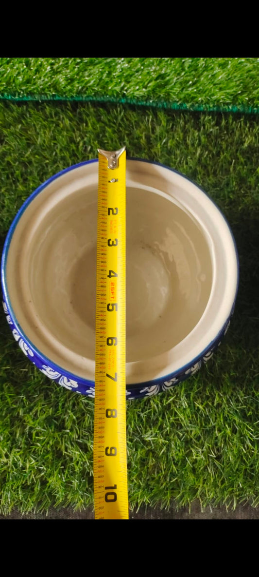 Ceramic Handmade Handies & Pots with Cover | Medium Size 7 inch