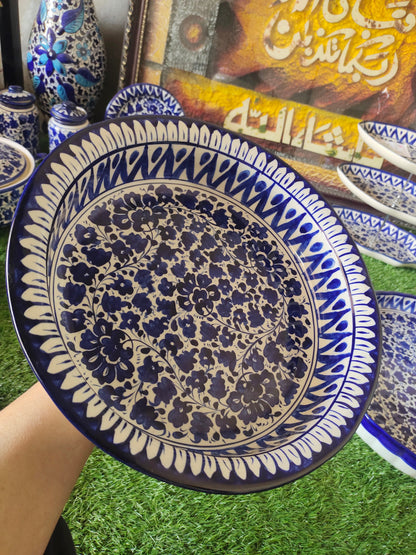 Ceramic Handmade Gauri Fruit Bowl | Large Size 15 inch | Deep 3 inch