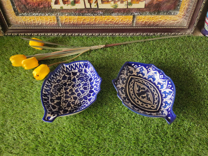 Ceramic Handmade Leaf Dish Platter | Fish Platter | Size 11 inch