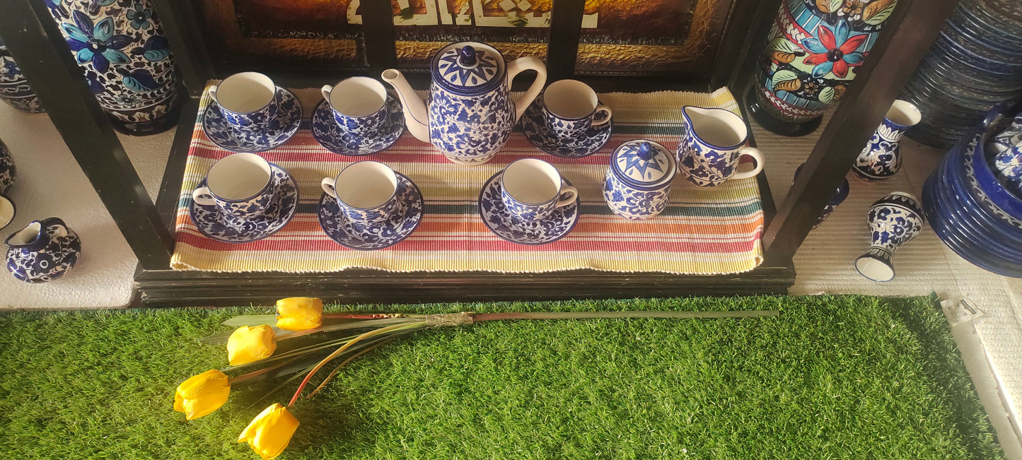 Handmade Ceramic Tea Set | Quantity 15 pcs | Serena Design