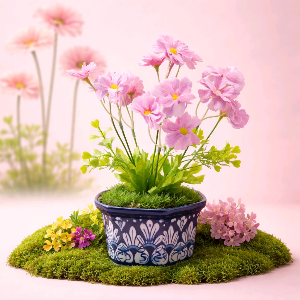 Ceramic Handmade Blue Pottery Planter Gift🎁