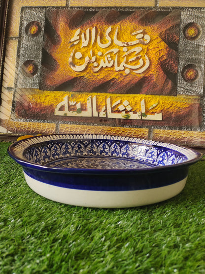 Ceramic Handmade Gauri Fruit Bowl | Large Size 15 inch | Deep 3 inch