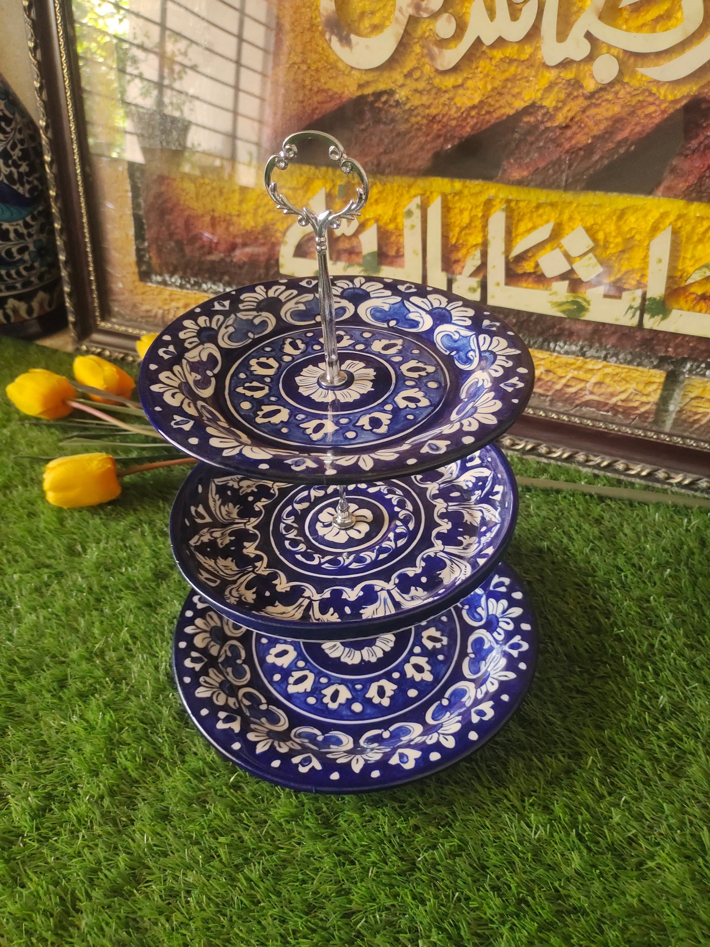 Ceramic Handmade 3 Tires Cake Set | Organizer |