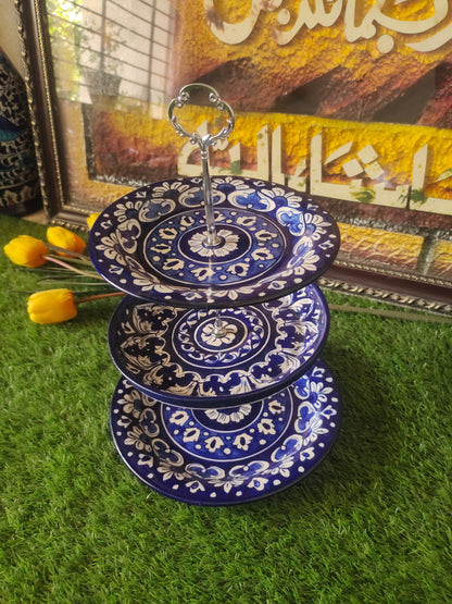 Ceramic Handmade 3 Tires Cake Set | Organizer |