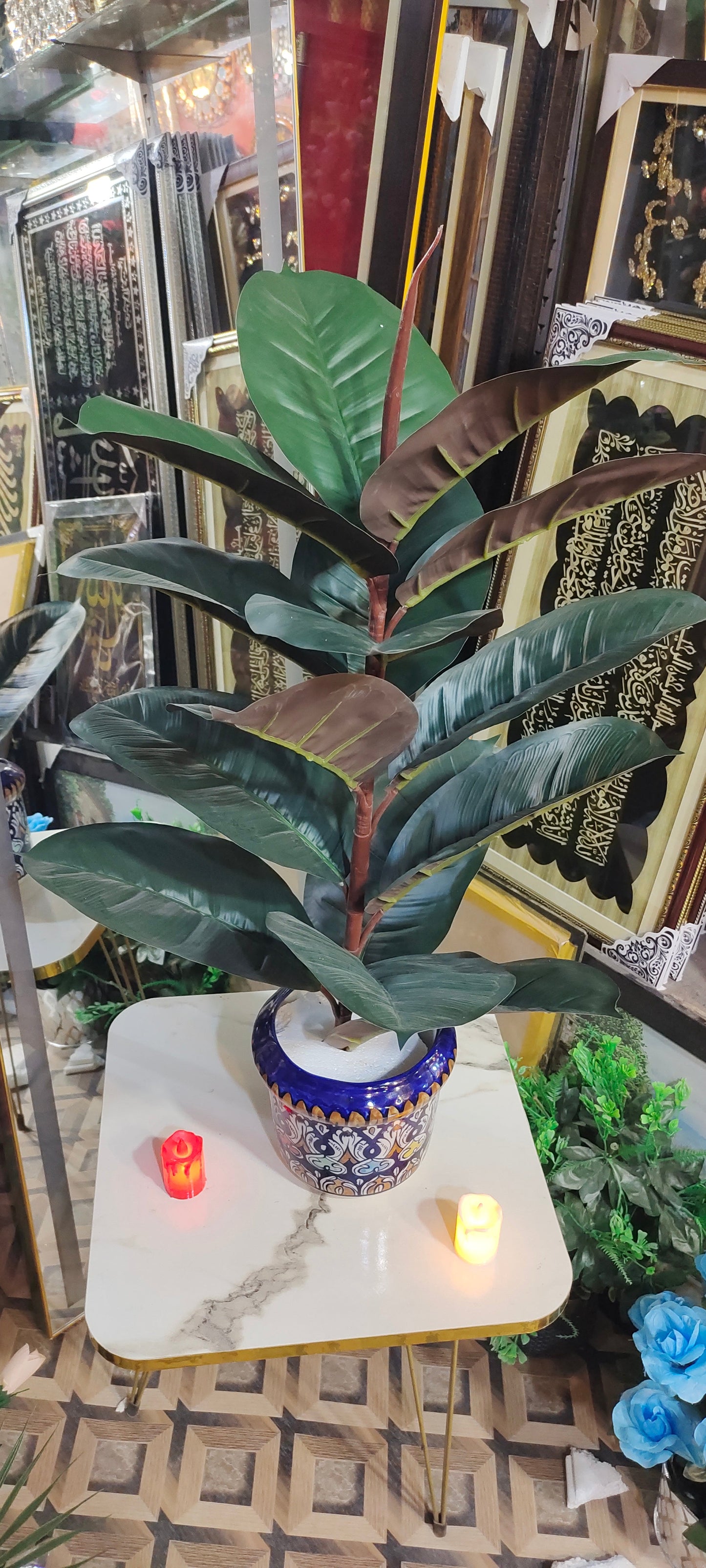 Ceramic Planter Blue Pottery Handmade |