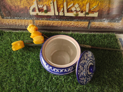 Ceramic Handmade Handies & Pots with Cover | Medium Size 7 inch