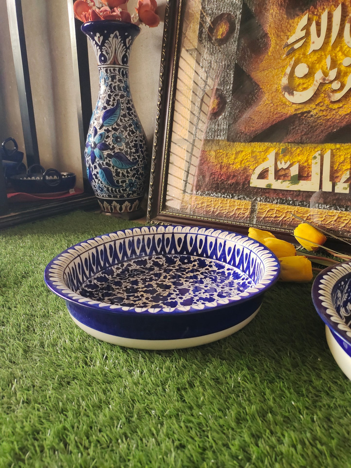 Ceramic Handmade Fruit Bowl | Size 13 inch and Deep 3 inch size