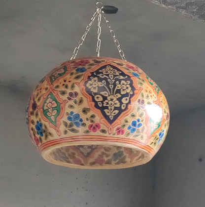 Customized Handmade Camel Skin Ceiling Lamp | Size 18 inch