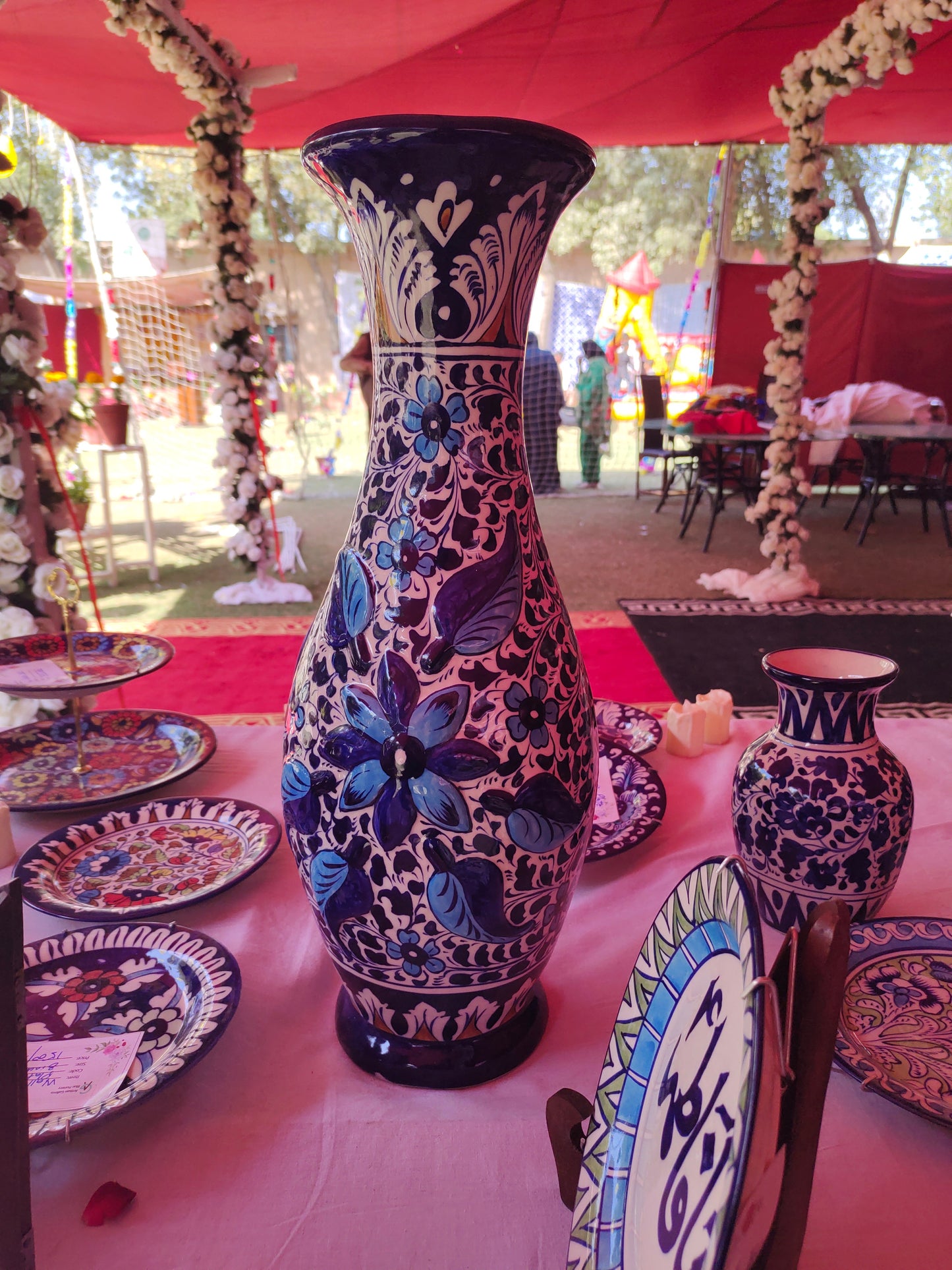 Ceramic Handmade Floor Vase | Size 20 inch in Height
