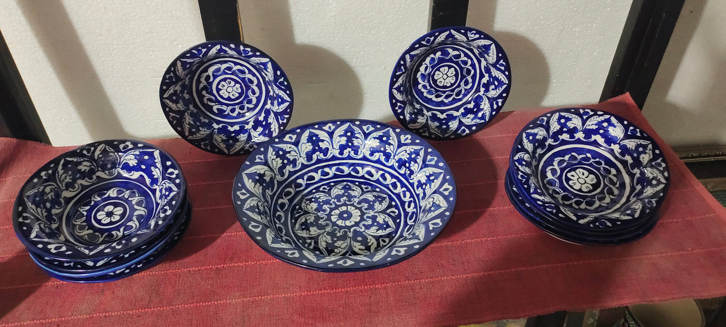 Ceramic Handmade Sweet Bowls Set | Qty 11 Pcs Set