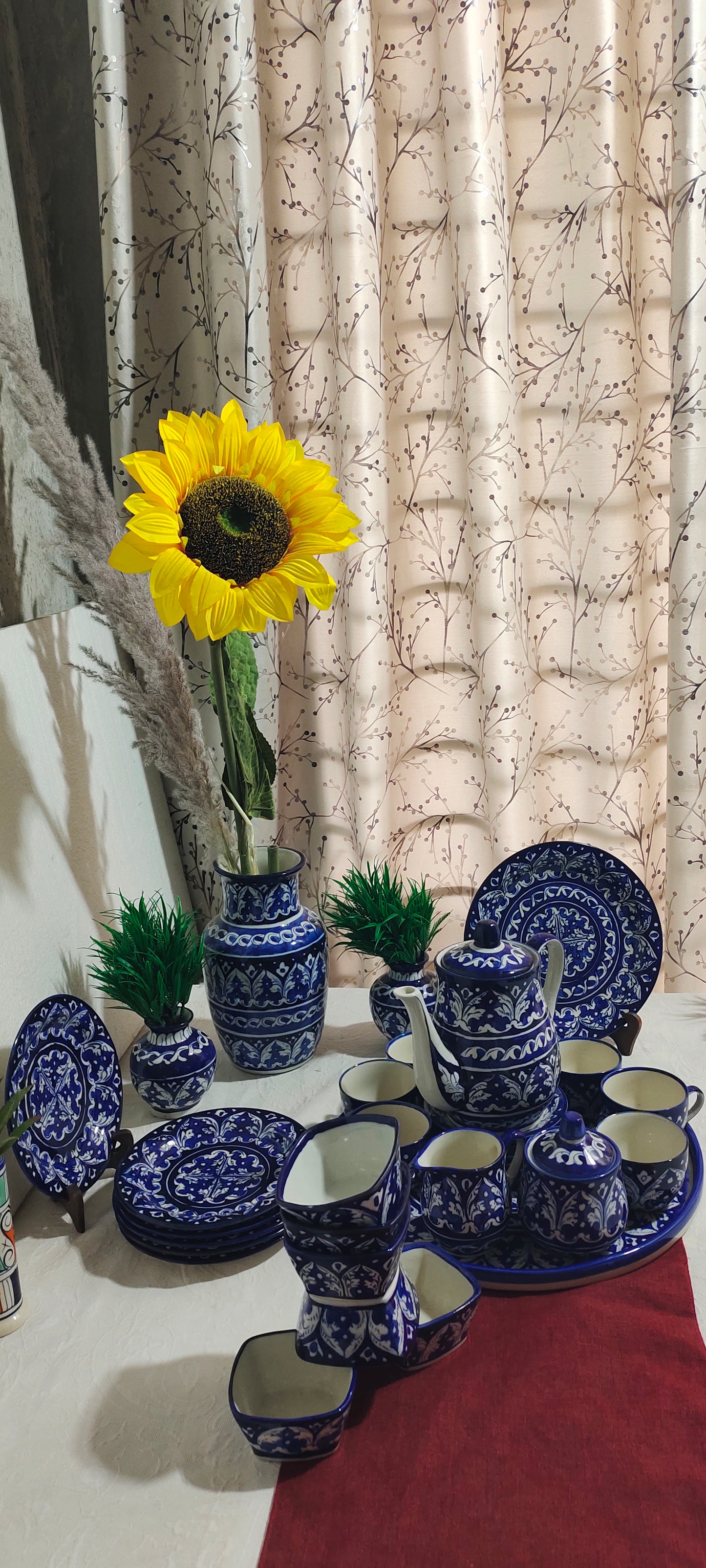 Ceramic Handmade Customized Pottery Breakfast set | Nashta Set | Ceramic Tea set | Side plates | Unique gift for coffee lover |purchase as a set