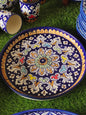 Ceramic Handmade Pizza Platter Dish | Size 12 inch | TRD Multi Design