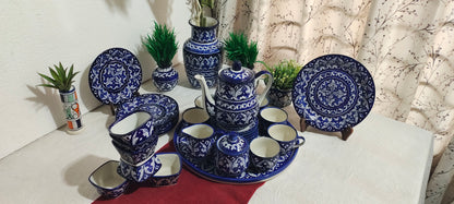 Ceramic Handmade Customized Pottery Breakfast set | Nashta Set | Ceramic Tea set | Side plates | Unique gift for coffee lover |purchase as a set