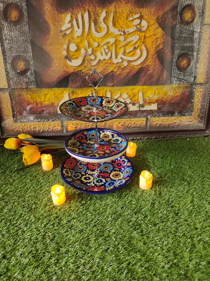 Ceramic Handmade Customized 3 tier Cake Stand Set | Organizer | J Design
