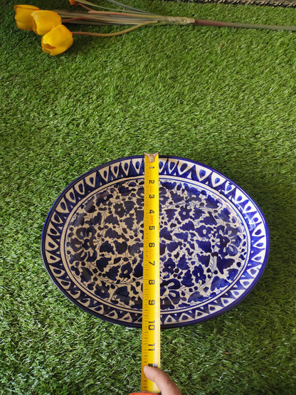 Ceramic Handmade Oval Rice Deep Platter | Size 13 inch