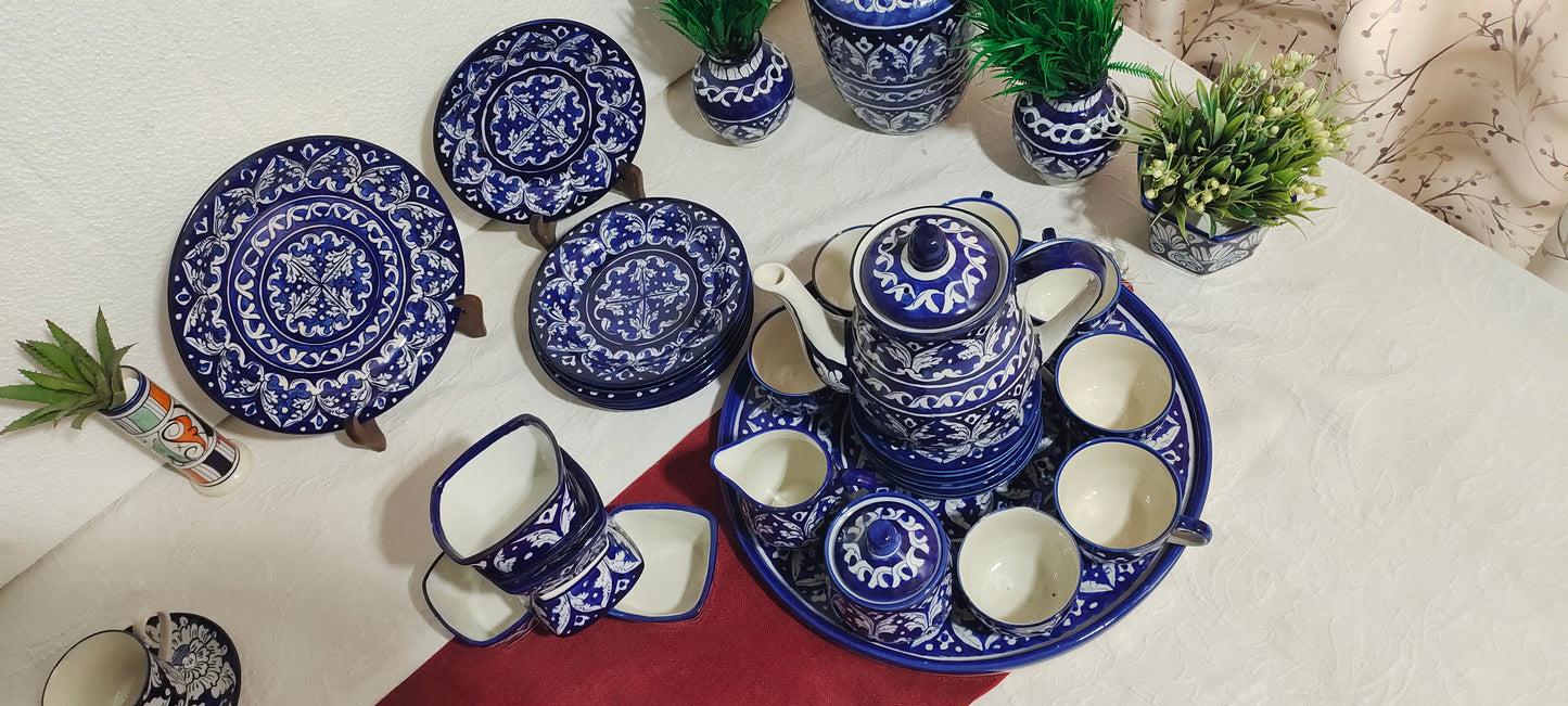 Ceramic Handmade Customized Pottery Breakfast set | Nashta Set | Ceramic Tea set | Side plates | Unique gift for coffee lover |purchase as a set