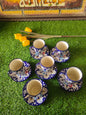 Ceramic Handmade Tea Mugs with Saucer Plates