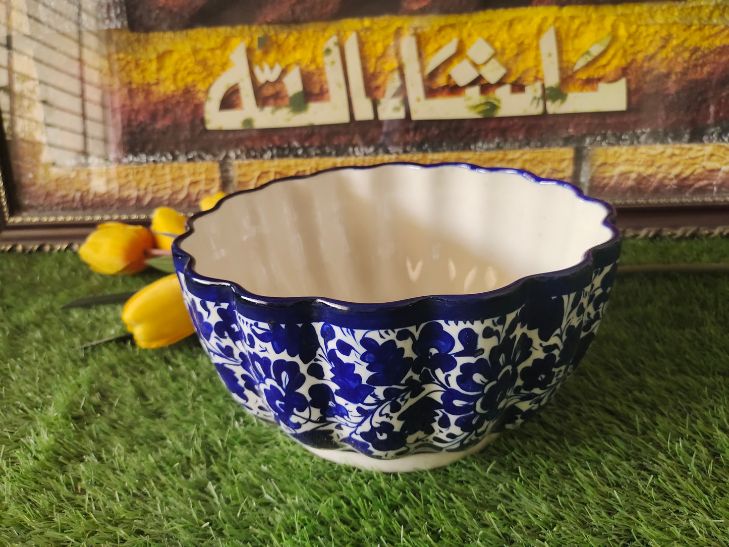 Ceramic Handmade Beautiful Serina Bowl Large size 10 inch & Deep 6 inch