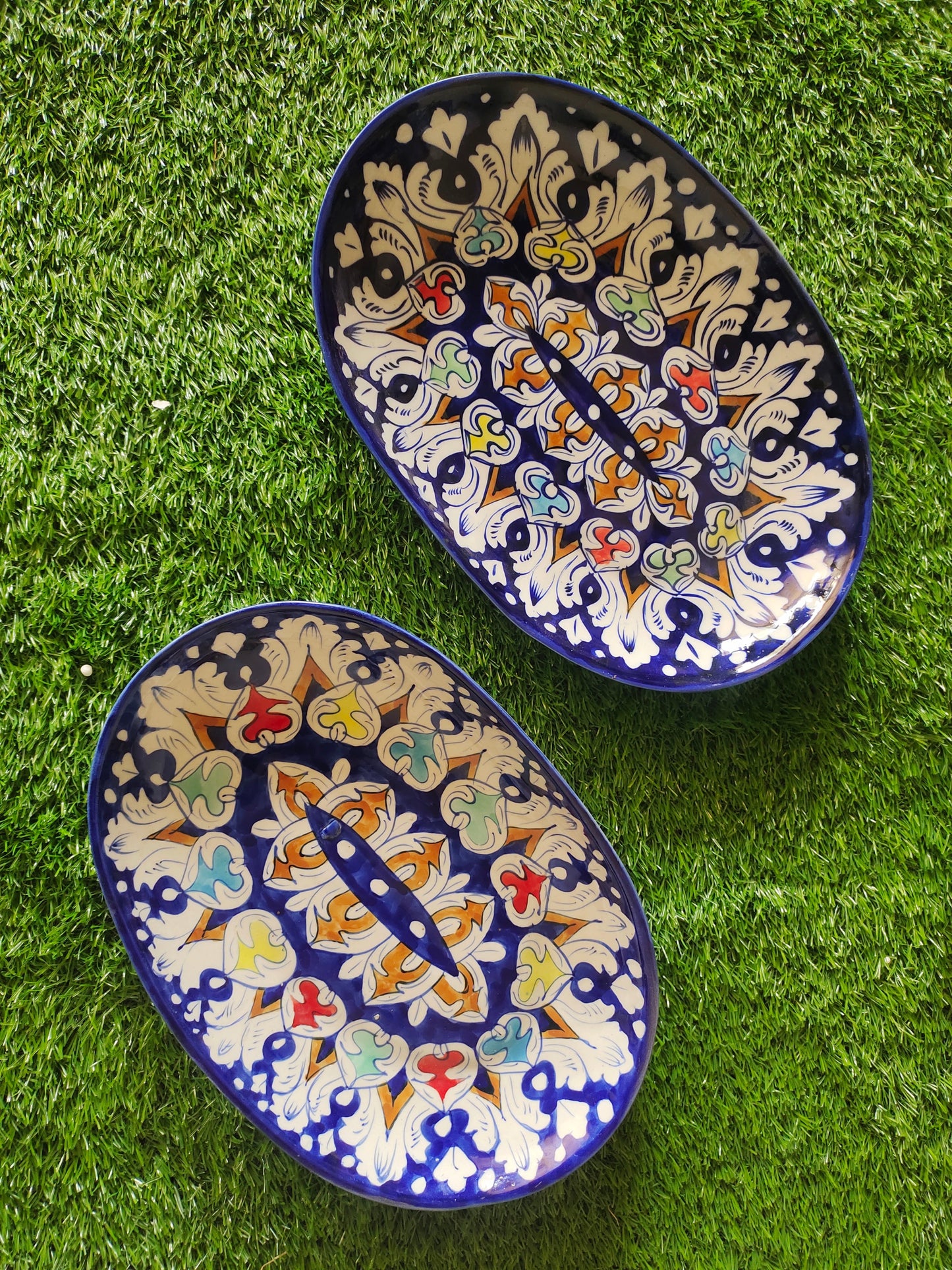 Ceramic Handmade Rice Dish Platter Size 12 inch