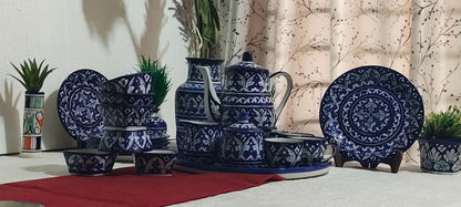 Ceramic Handmade Customized Pottery Breakfast set | Nashta Set | Ceramic Tea set | Side plates | Unique gift for coffee lover |purchase as a set