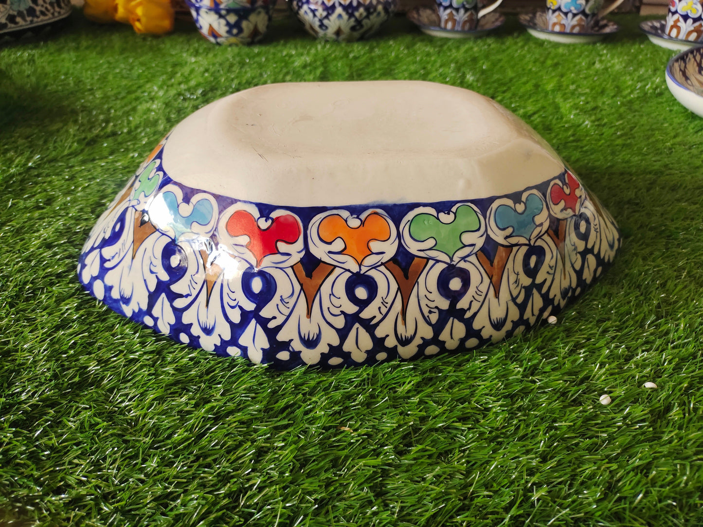 Ceramic Handmade Fruit Bowl Multi TRD | Size 15 inch