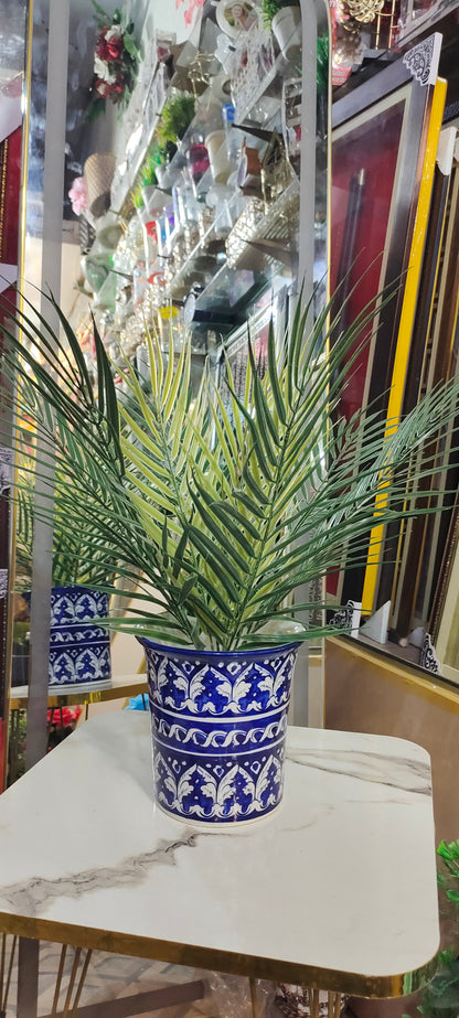 Ceramic Planter Blue Pottery Handmade |