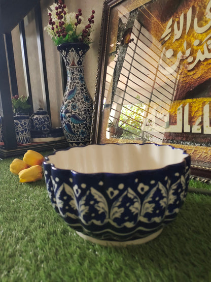Ceramic Handmade Beautiful Serina Bowl Large size 10 inch & Deep 6 inch
