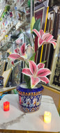 Ceramic Planter Blue Pottery Handmade |