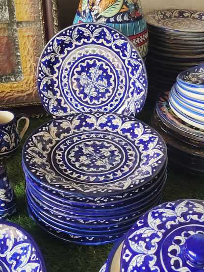 Ceramic Handmade Dinner Set | 10 Men Set | Ghauri Design | 65 Pcs