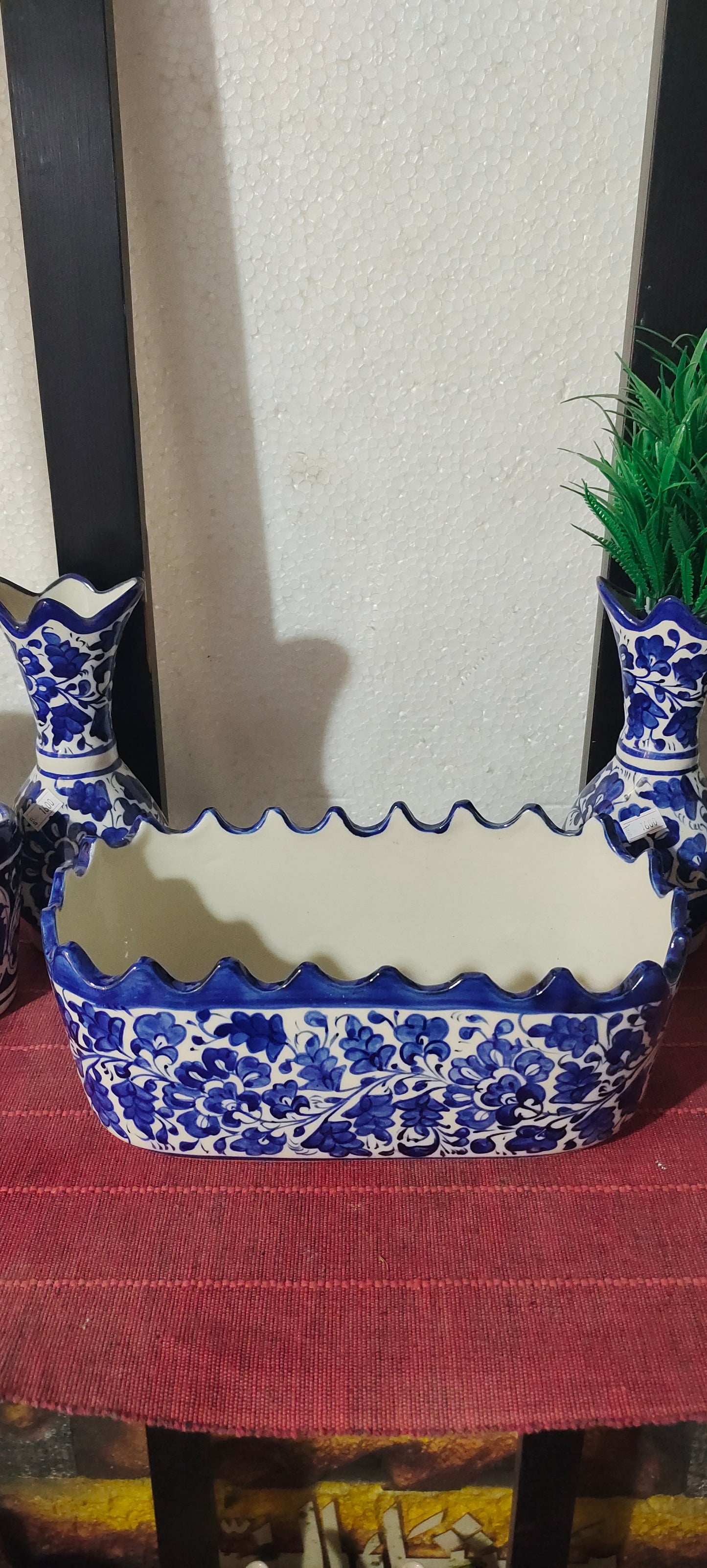 Ceramic Handmade NS Serving Bowl Blue Pottery |