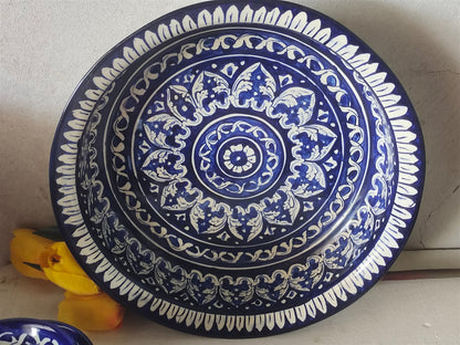 Ceramic Handmade Gauri Fruit Bowl | Large Size 15 inch | Deep 3 inch