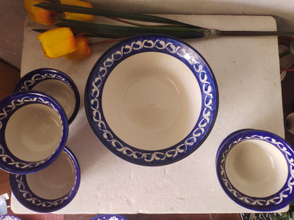 Ceramic Handmade Dessert Bowls Set | Sweet Bowls Set | 7 Pcs set