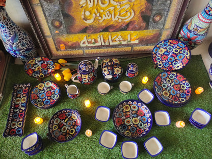 Ceramic Handmade Customized Dinner Set Complete J Design [Qty 49 pcs]