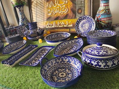 Ceramic Handmade Dinner Set | 10 Men Set | 40 Pcs | Ghauri Design
