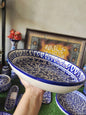 Ceramic Handmade Deep size Oval Serena Rice Platter | Size 13 inch