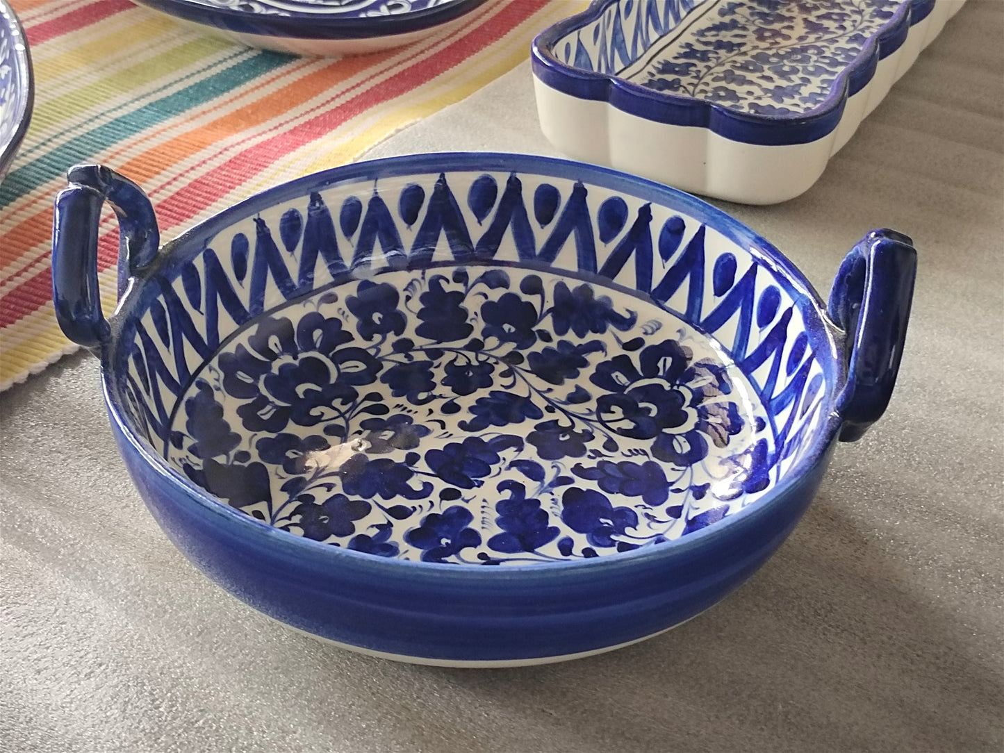 Ceramic Handmade Handle Karahi- Serena Design Customized | Serving Dish | Size 9 inch