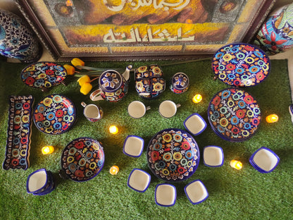 Ceramic Handmade Customized Dinner Set Complete J Design [Qty 49 pcs]
