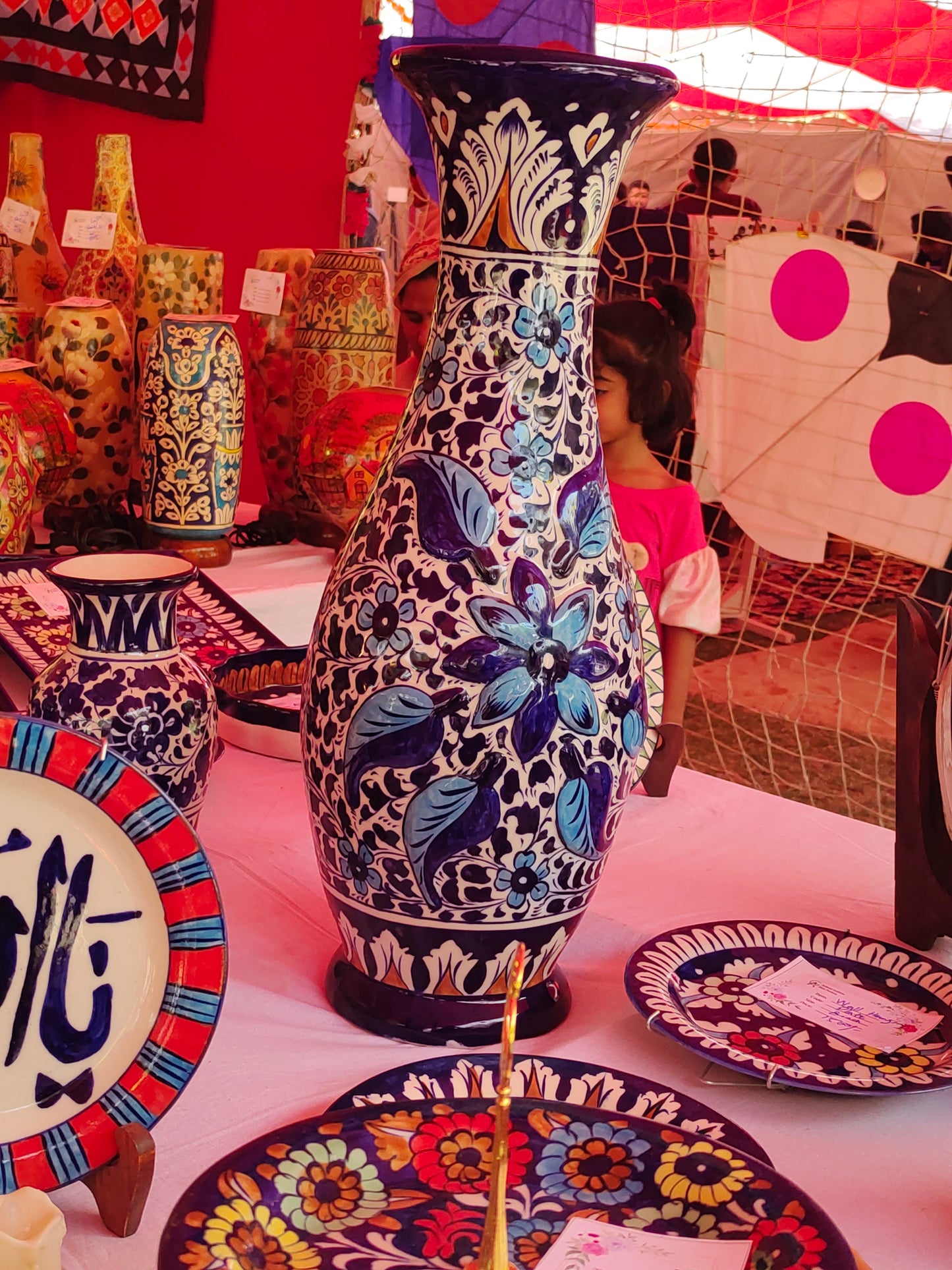 Ceramic Handmade Floor Vase | Size 20 inch in Height