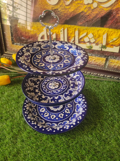 Ceramic Handmade Dinner Set |6 Men Set | Qty 49 pcs | Khaadi Blue Design