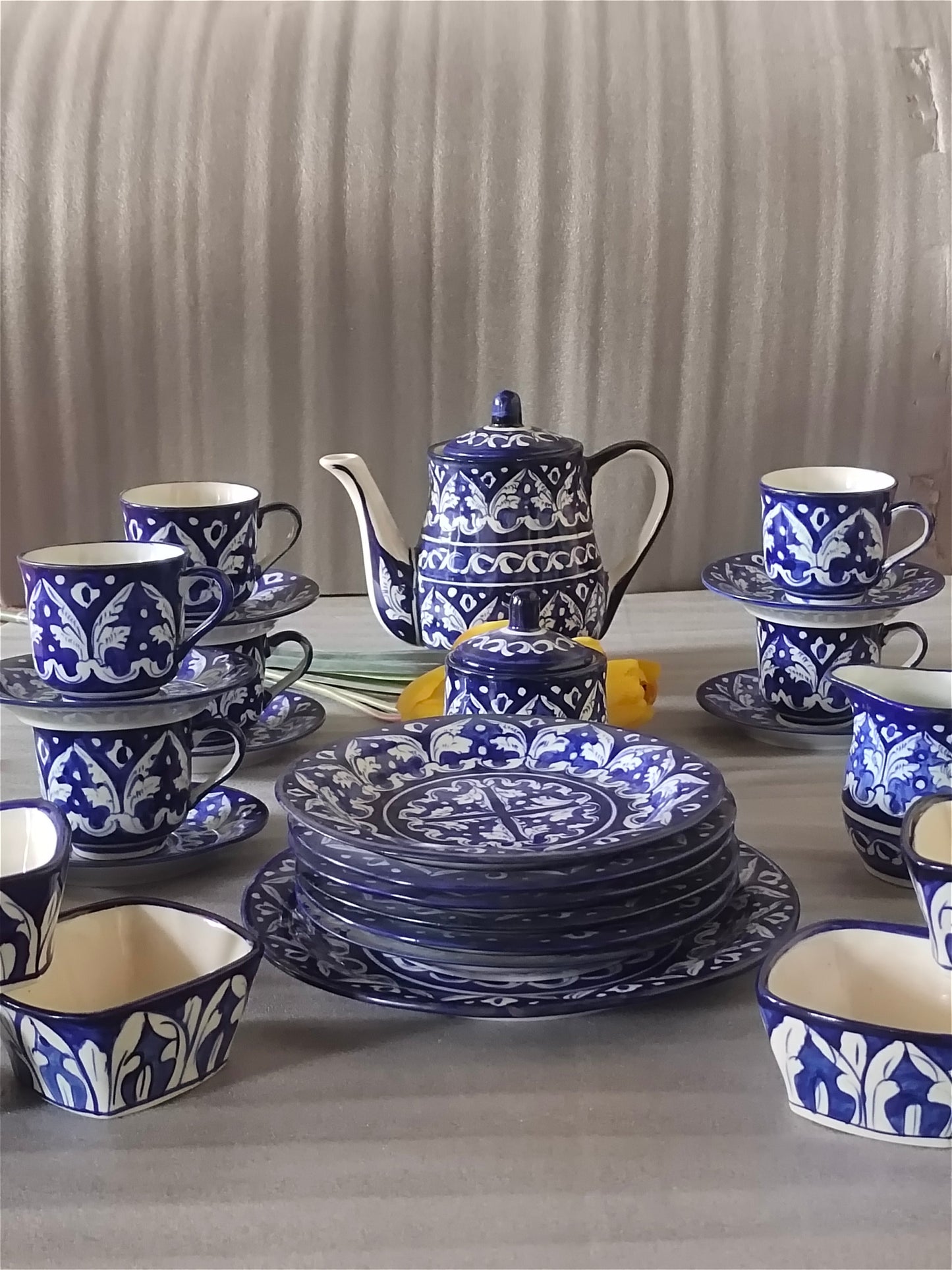 Ceramic Handmade Pottery Breakfast set / Nashta Set, Ceramic Tea set, Side plates, Unique gift for coffee lover, purchase as a set