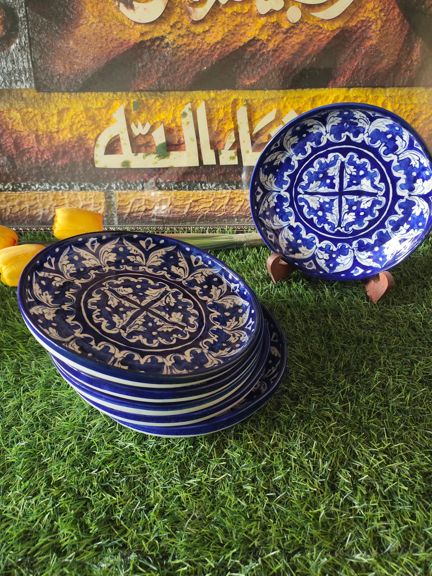 Ceramic Handmade Deep Plate | Size 8 inch | Ghauri Design