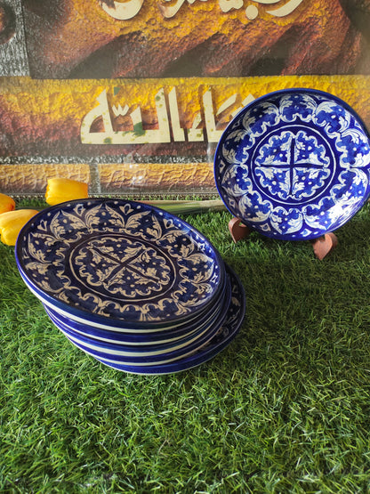 Ceramic Handmade Deep Plate | Size 8 inch | Ghauri Design