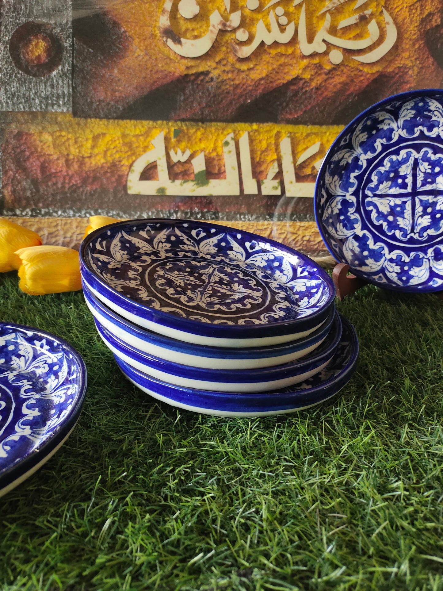 Ceramic Handmade Deep Plate | Size 8 inch | Ghauri Design