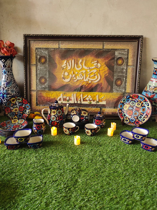 Ceramic Handmade Breakfast set | Nashta Set | J Design | Qty 28 Pcs