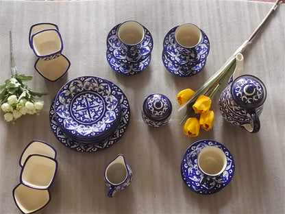 Ceramic Handmade Pottery Breakfast set / Nashta Set, Ceramic Tea set, Side plates, Unique gift for coffee lover, purchase as a set