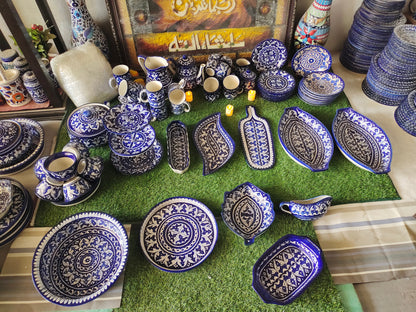 Ceramic Handmade Customized Dinner Set | 8 Men set | 75 Pcs