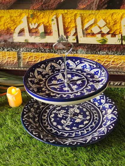 Ceramic Handmade 2 Tires Cake Set
